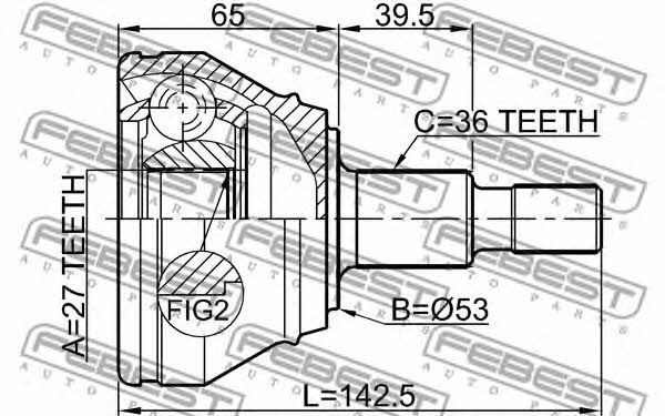 CV joint Febest 2310-033