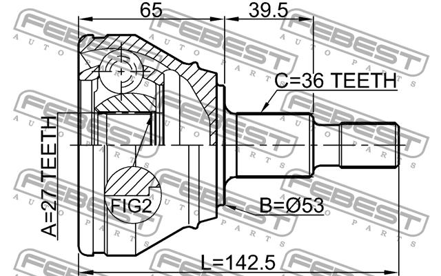 Febest CV joint – price 265 PLN