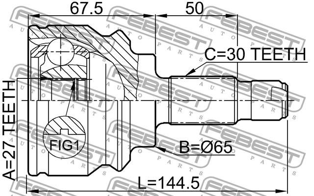 Febest CV joint – price 150 PLN