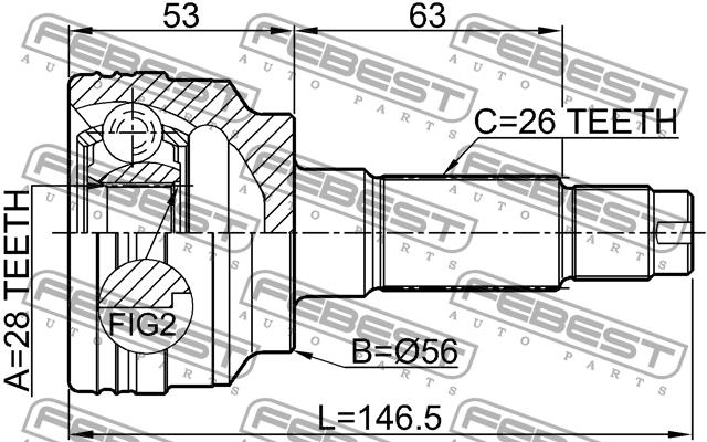 Buy Febest 0510323BJ – good price at EXIST.AE!