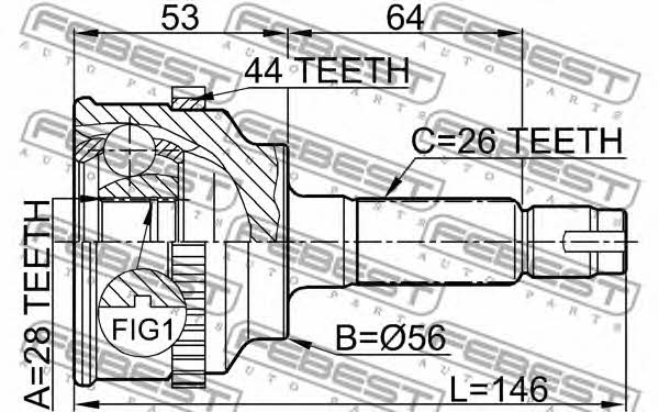 Buy Febest 0510034A44 – good price at EXIST.AE!