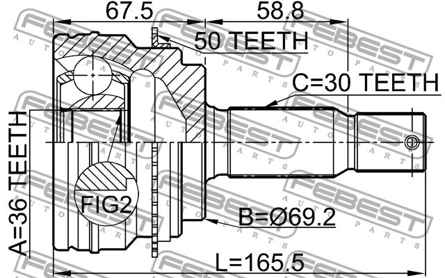 Febest CV joint – price 399 PLN