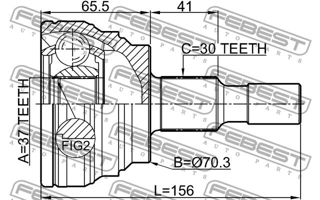 Buy Febest 1610164S – good price at EXIST.AE!