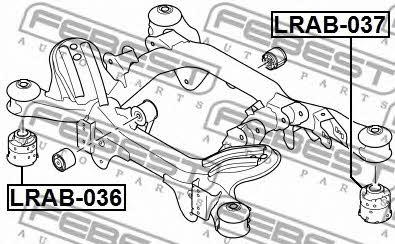Rear axle bush Febest LRAB-036