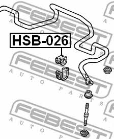 Front stabilizer bush Febest HSB-026