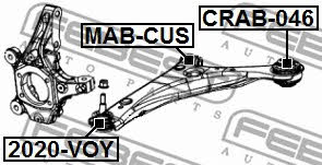 Febest Front lower control arm rear bushing – price [object Object] PLN