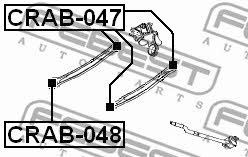 Silent block rear wishbone Febest CRAB-047