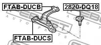 Silent block Febest FTAB-DUCS