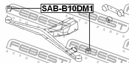 Febest Silentblock rear beam – price 37 PLN