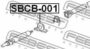 Driveshaft outboard bearing Febest SBCB-001