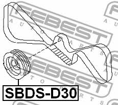 Pulley crankshaft Febest SBDS-D30