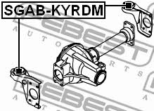 Silent block gearbox front axle Febest SGAB-KYRDM