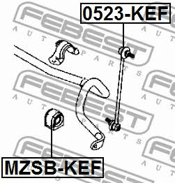 Front stabilizer bush Febest MZSB-KEF