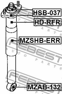 Febest Rear shock absorber boot – price 64 PLN