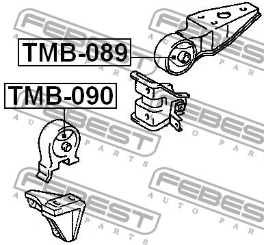 Engine mount, rear Febest TMB-089