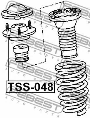 Rear shock absorber support Febest TSS-048