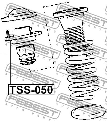 Rear shock absorber support Febest TSS-050
