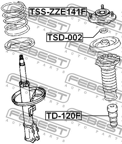 Febest Strut bearing with bearing kit – price 147 PLN