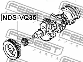 Pulley crankshaft Febest NDS-VQ35