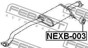 Exhaust mounting pad Febest NEXB-003