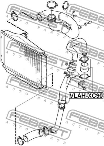 Coolant hose Febest VLAH-XC90