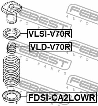 Febest Suspension spring plate rear – price 41 PLN