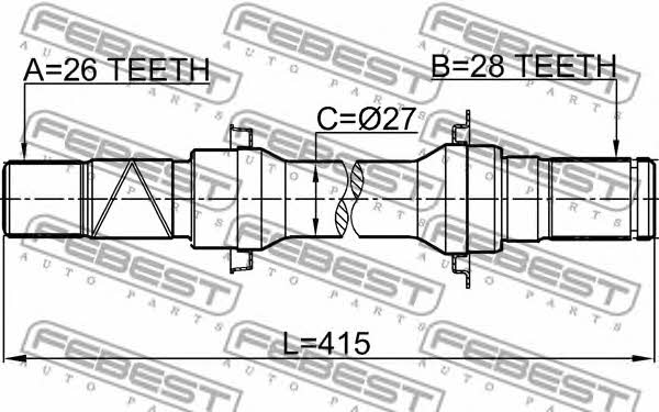 Febest Right axle shaft – price [object Object] PLN