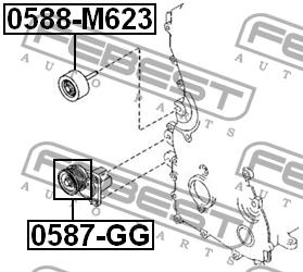 Febest Idler roller – price 55 PLN
