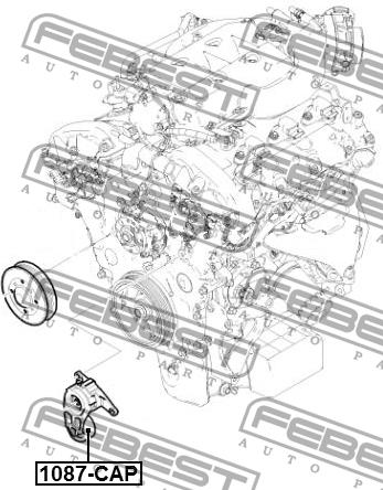Febest Drive belt tensioner pulley – price [object Object] PLN