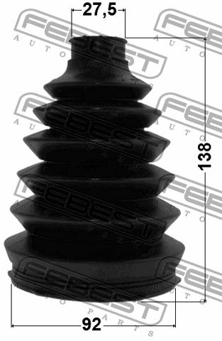 CV joint boot outer Febest 1217P-H1