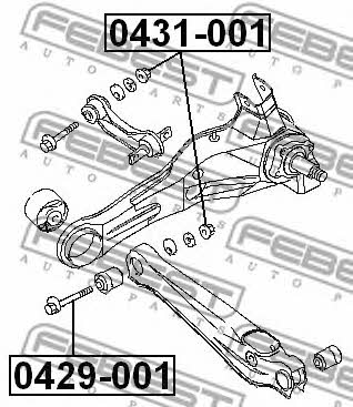Febest Eccentric bolt – price 21 PLN