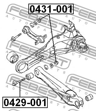 Eccentric bolt Febest 0429-001