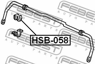 Rear stabilizer bush Febest HSB-058