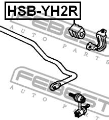 Rear stabilizer bush Febest HSB-YH2R