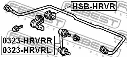 Rear stabilizer bush Febest HSB-HRVR