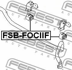 Front stabilizer bush Febest FSB-FOCIIF