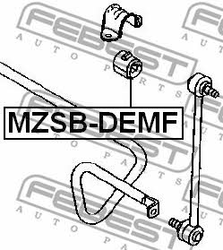 Front anti roll bar bush Febest MZSB-DEMF