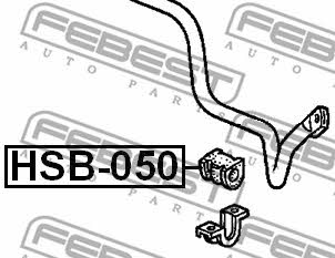 Febest Front anti roll bar bush – price 15 PLN