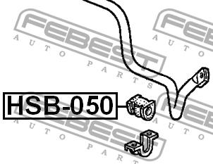 Front anti roll bar bush Febest HSB-050