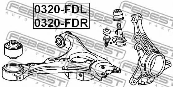 Ball joint Febest 0320-FDR