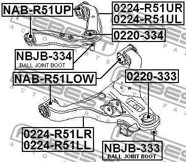 Ball joint Febest 0220-334