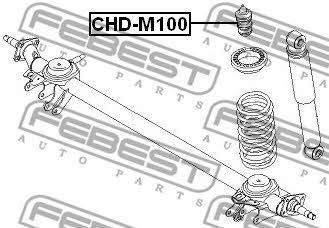 Rear shock absorber bump Febest CHD-M100