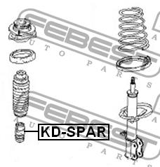 Rear shock absorber bump Febest KD-SPAR