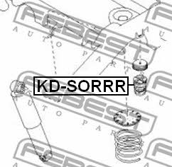 Rear shock absorber bump Febest KD-SORRR