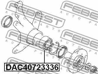 Front wheel bearing Febest DAC40723336
