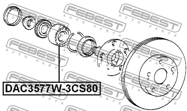 Febest Front wheel bearing – price 93 PLN