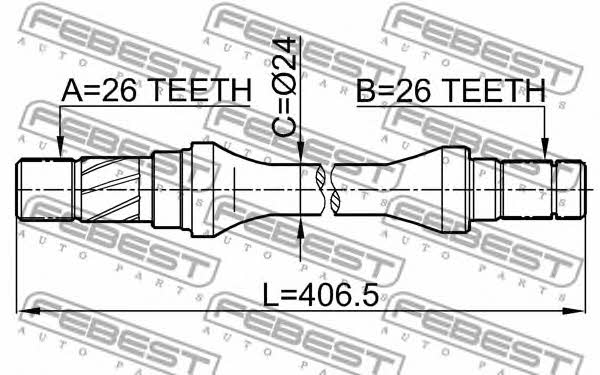 Febest Right axle shaft – price [object Object] PLN