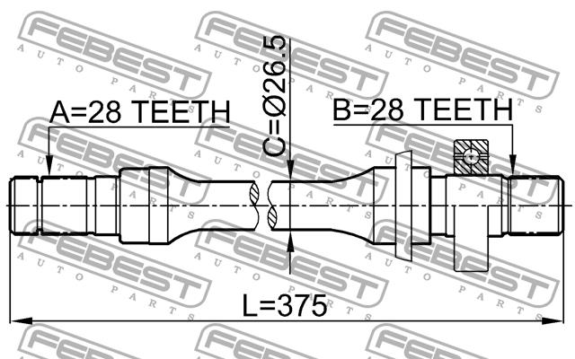Febest Right axle shaft – price [object Object] PLN