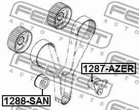 Tensioner pulley, timing belt Febest 1287-AZER