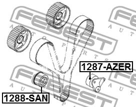 Febest Tensioner pulley, timing belt – price